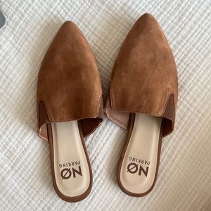 Brown Suede Mules